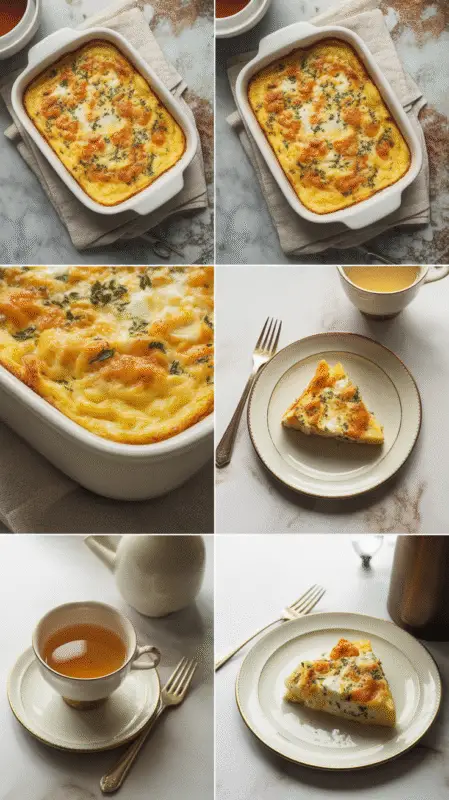 Baked Cottage Cheese Eggs Recipe collage