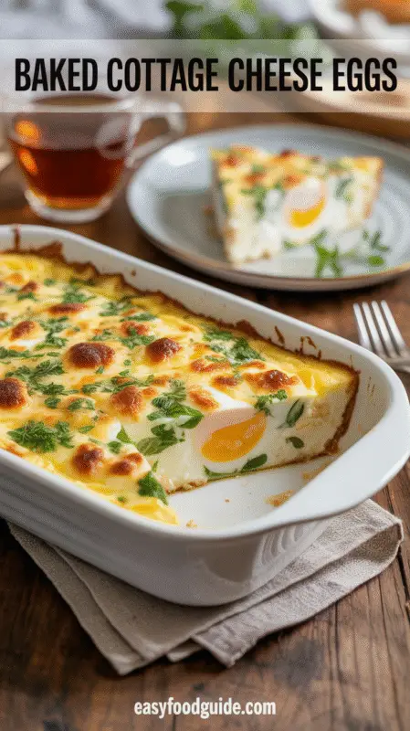 Baked Cottage Cheese Eggs Recipe with whole eggs