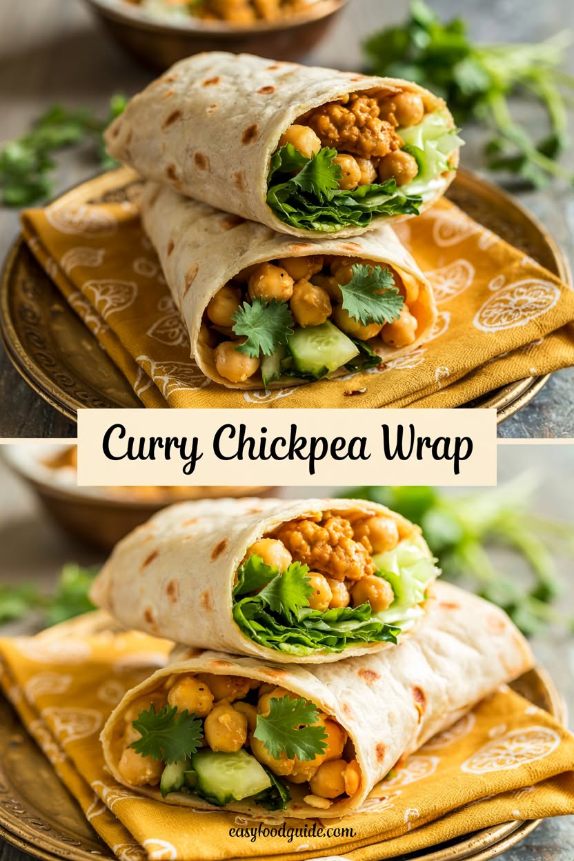 Curry Chickpea Wrap with Fresh Veggies Easy Food Guide