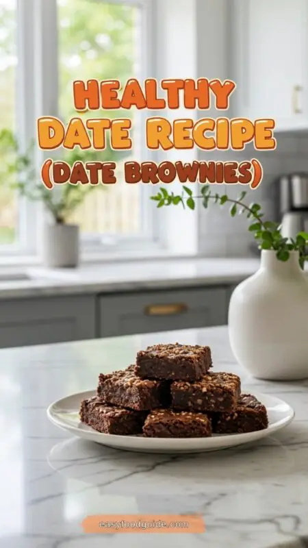 A kitchen countertop with plates of healthy date desserts.