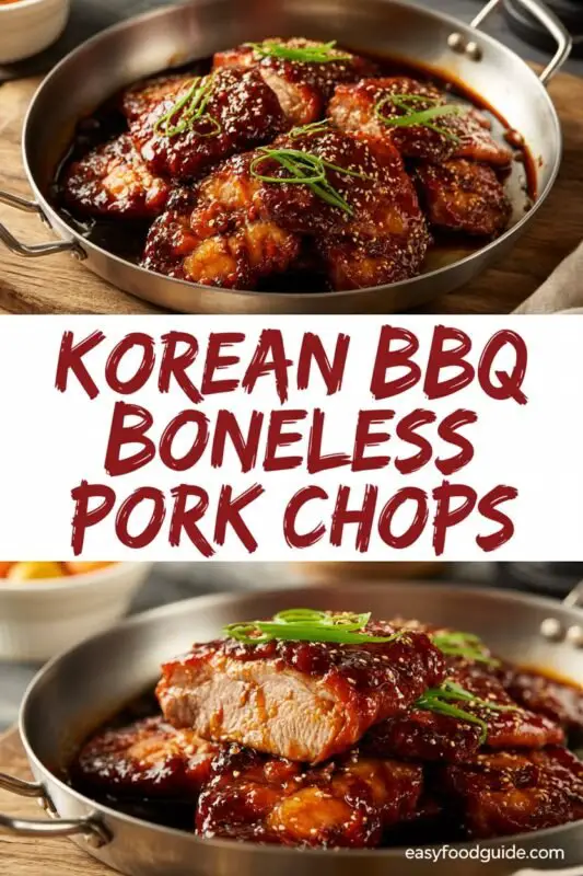 Grilled Korean BBQ boneless pork chop