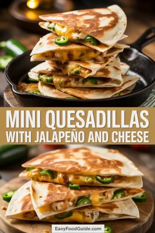 Mini Quesadillas with Jalapeno and Cheese