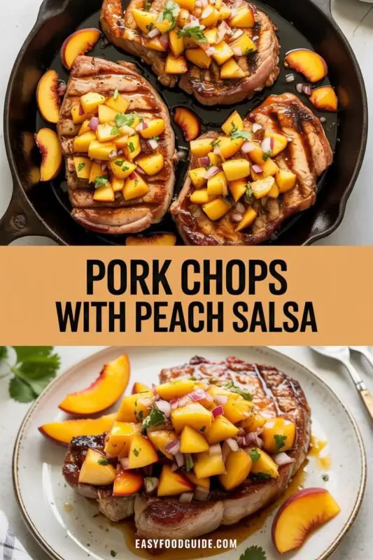 Pork Chops with Peach Salsa, a fresh and flavorful dish