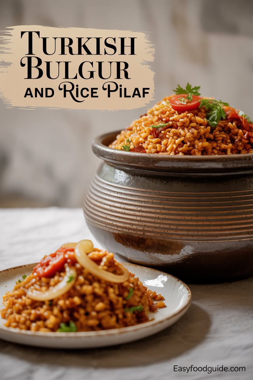 Turkish Bulgur and Rice Pilaf Recipe - Easy Food Guide