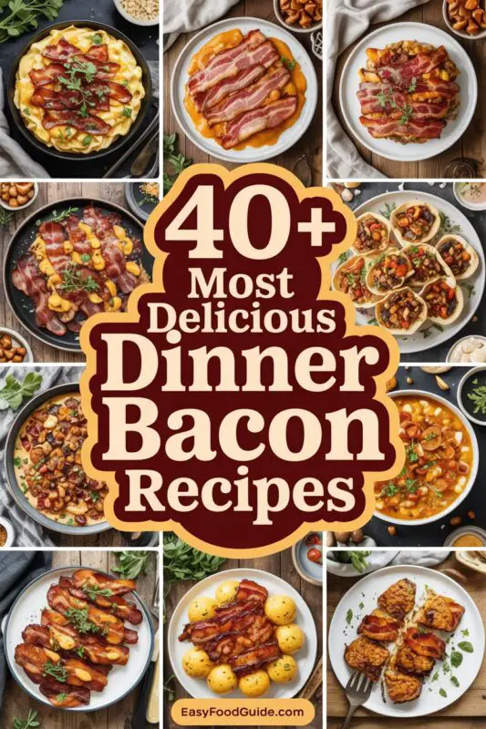 40+ dinner bacon recipes