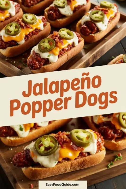 A gourmet Jalapeño Popper Dog with beef frank, cream cheese, jalapeños, and bacon bits on a toasted bun.