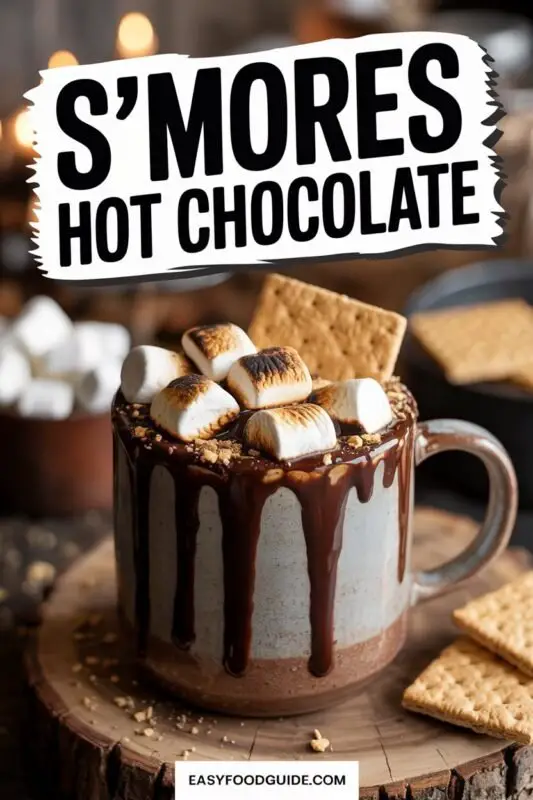 A mug of Smores hot chocolate
