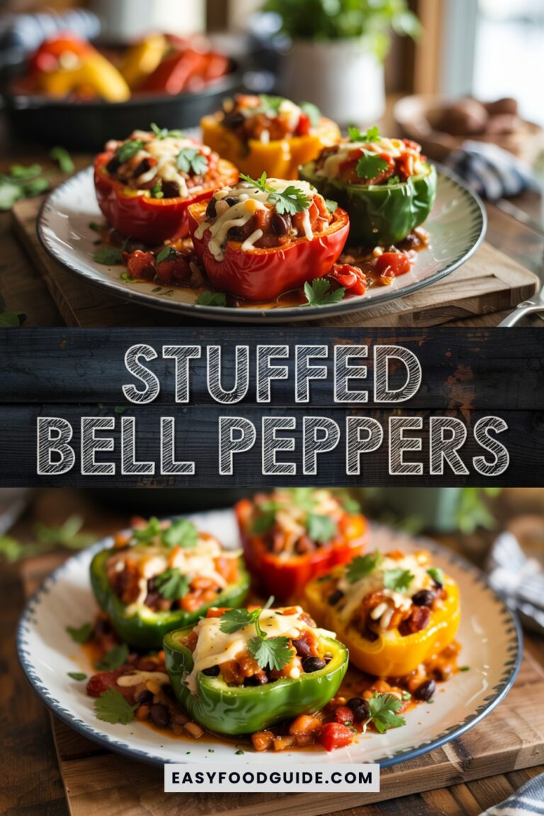 Baked Stuffed Bell Peppers Recipe - Easy Food Guide