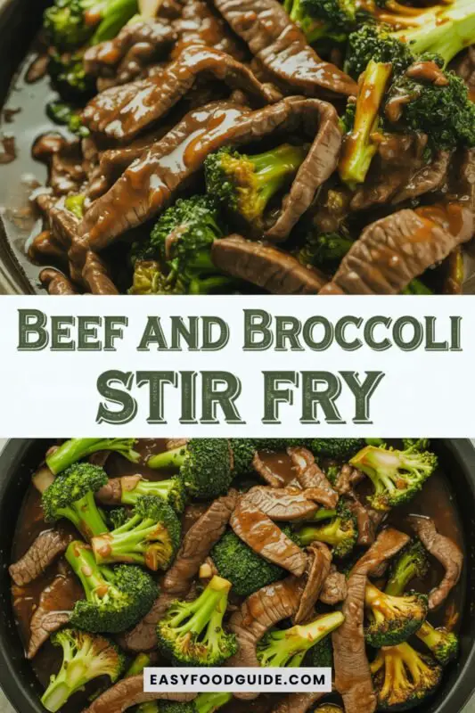 beef-brocolli-1 A colorful Beef and Broccoli Stir Fry with beef slices and broccoli over rice, garnished with sesame seeds and green onions.