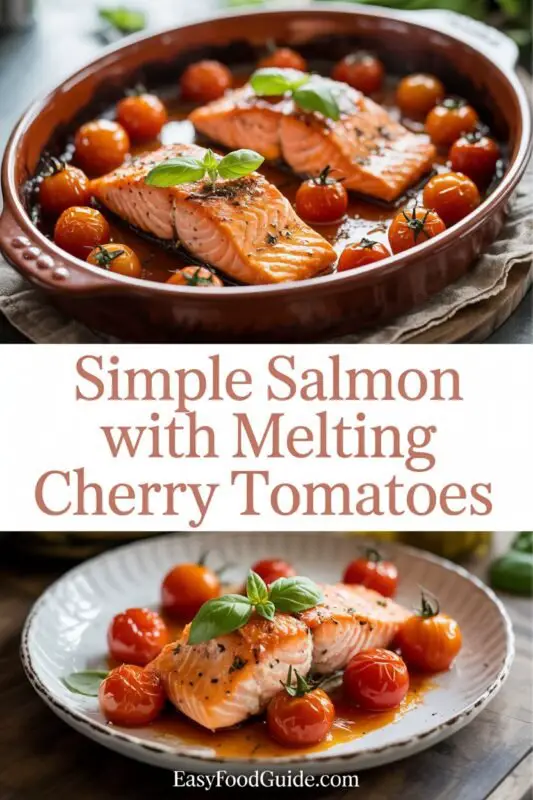 Mustard-glazed broiled salmon fillets garnished with herbs and lemon wedges on a white plate.