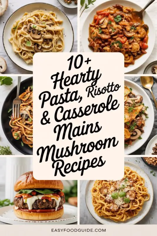10+ Hearty Pasta, Risotto & Casserole Mains Mushroom Recipes