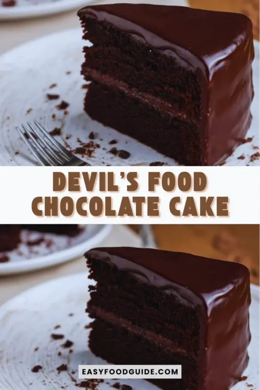 devils-food-chocolate-cake-1 a sliced of Devil’s Food Chocolate Cake