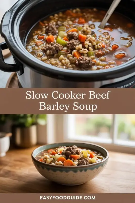 Slow Cooker Beef Barley Soup Recipe