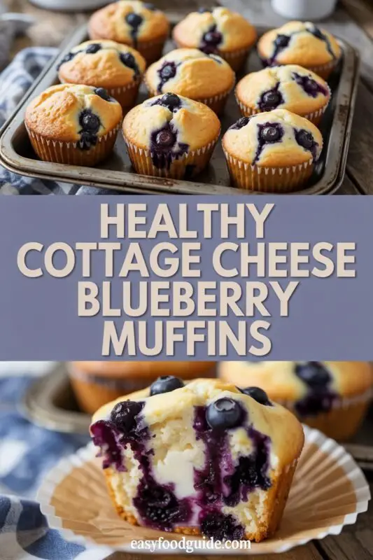 A plate of golden brown blueberry muffins with fresh blueberries on a rustic table.