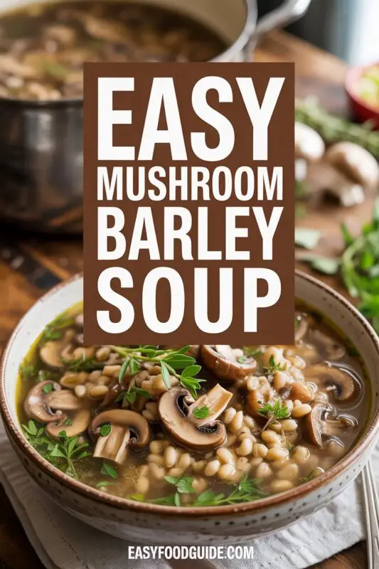 Hearty Mushroom Barley Soup Recipe