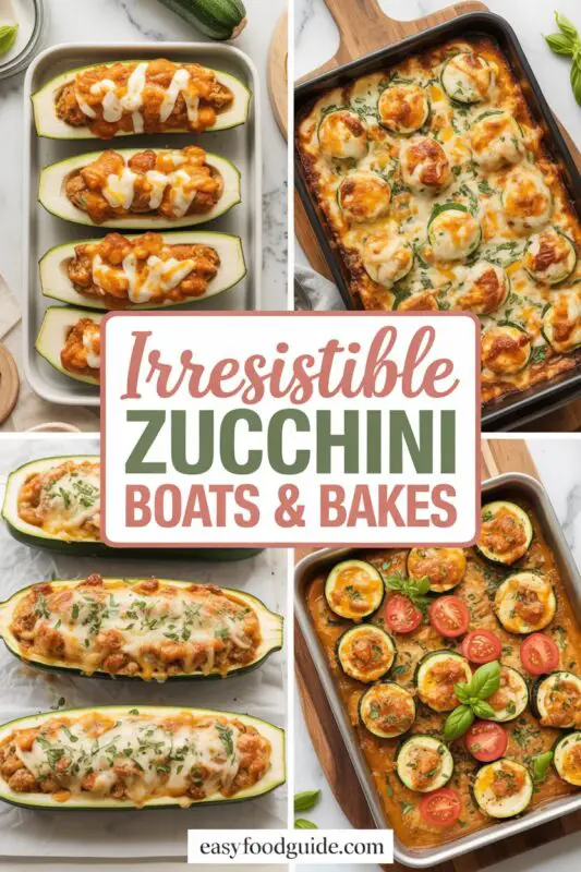 5+ Irresistible Zucchini Boats & Bake Recipes
