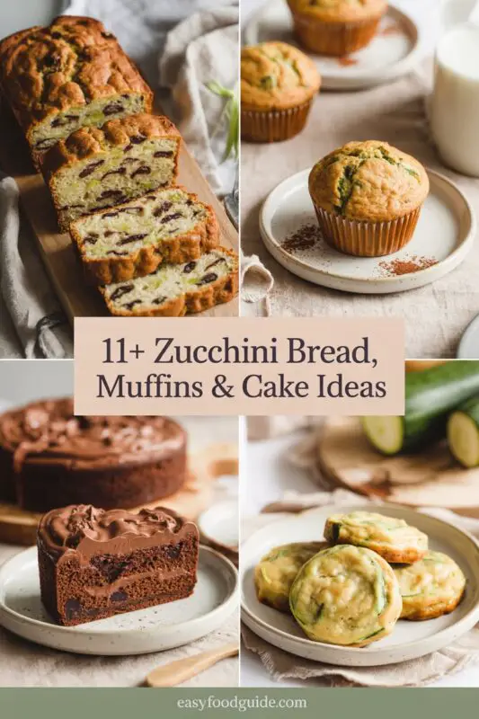 Zucchini Bread Muffins and Cake Ideas
