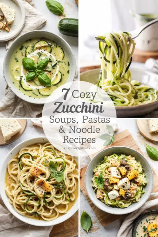 7 Cozy Zucchini Soups, Pastas & Noodle Recipes