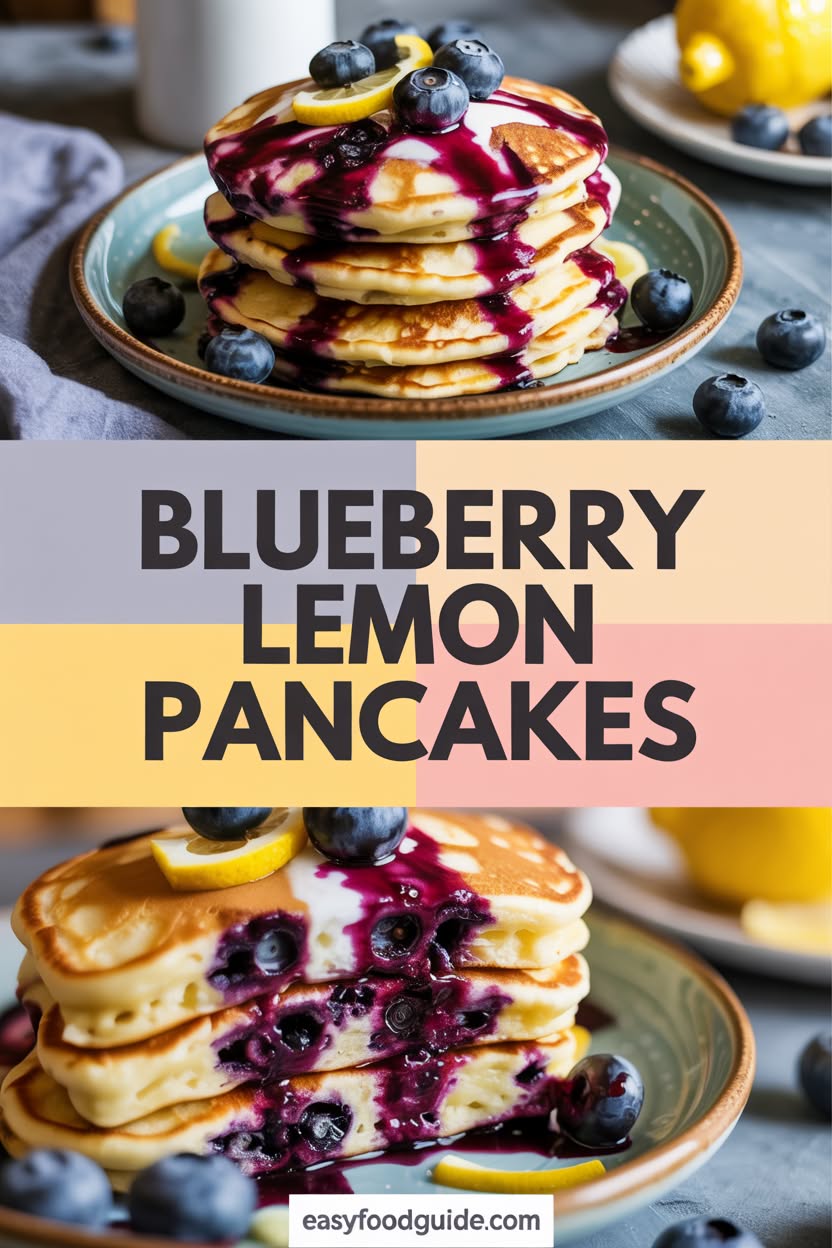 View of Lemon Blueberry Pancake Recipe - Easy Food Guide