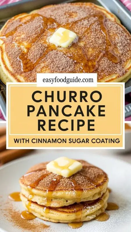 Churro Pancake Recipe with Cinnamon Sugar Coating