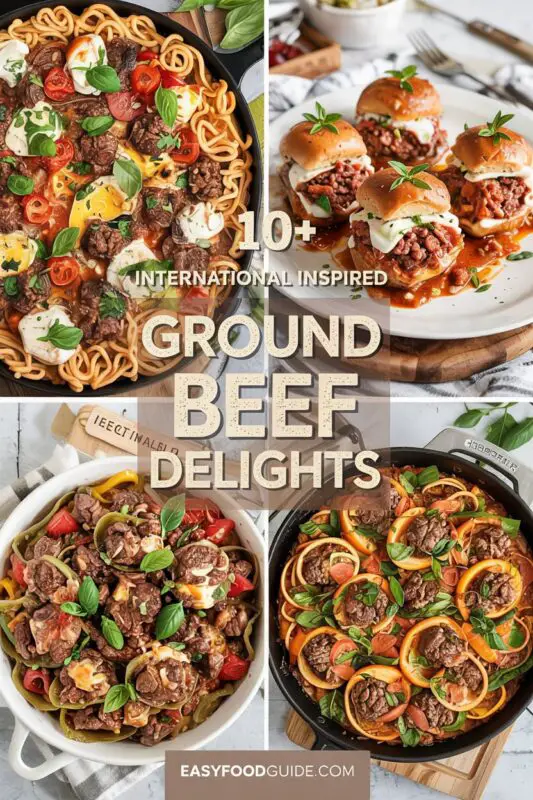 10+ International Inspired Ground Beef Delights