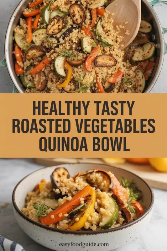 Healthy Tasty Roasted Vegetables Quinoa Bowl packed with flavor, nutrients, and easy prep. A perfect wholesome meal for any day, try this delicious bowl today!