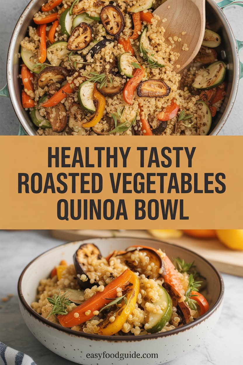 Healthy Tasty Roasted Vegetables Quinoa Bowl packed with flavor, nutrients, and easy prep. A perfect wholesome meal for any day, try this delicious bowl today!