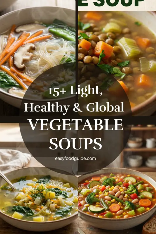 15 Plus Light, Healthy & Global Vegetable Soups