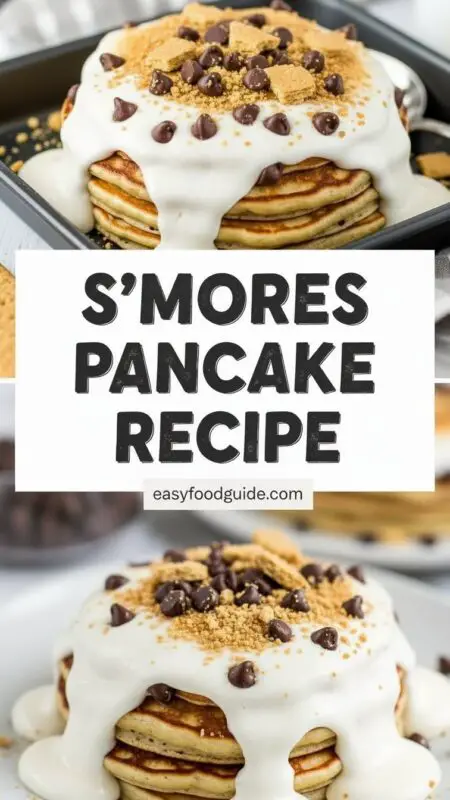 Delicious S'mores Pancakes with Marshmallows