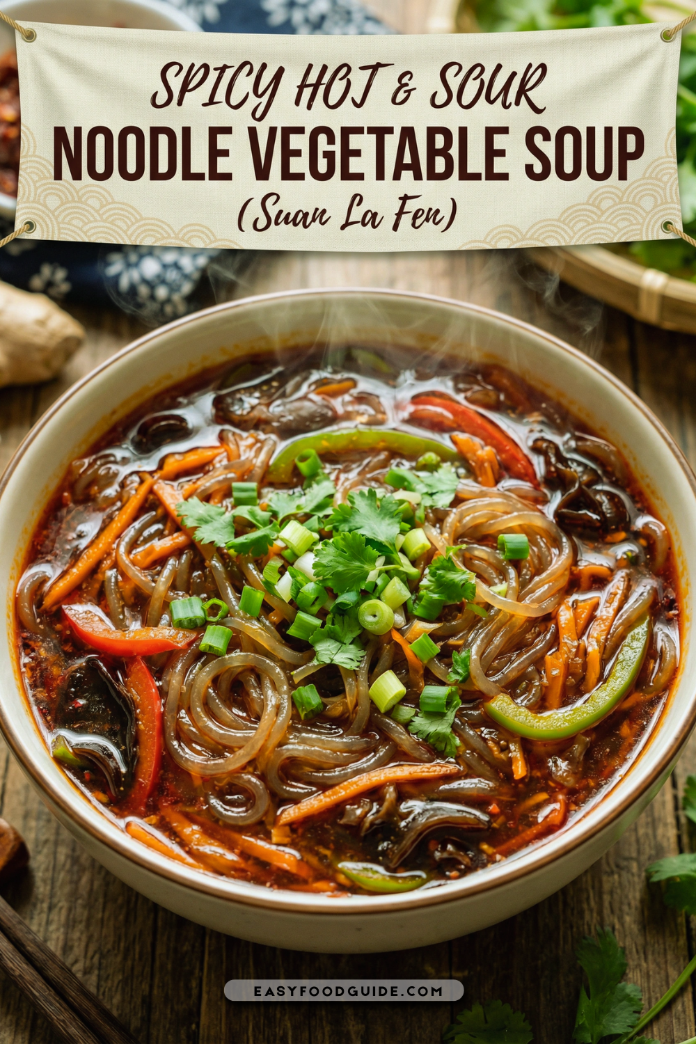 Spicy Hot and Sour Noodle Vegetable Soup Easy Food Guide