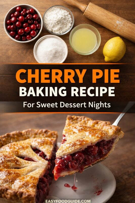 Cherry Pie Baking Recipe For Sweet Dessert Nights