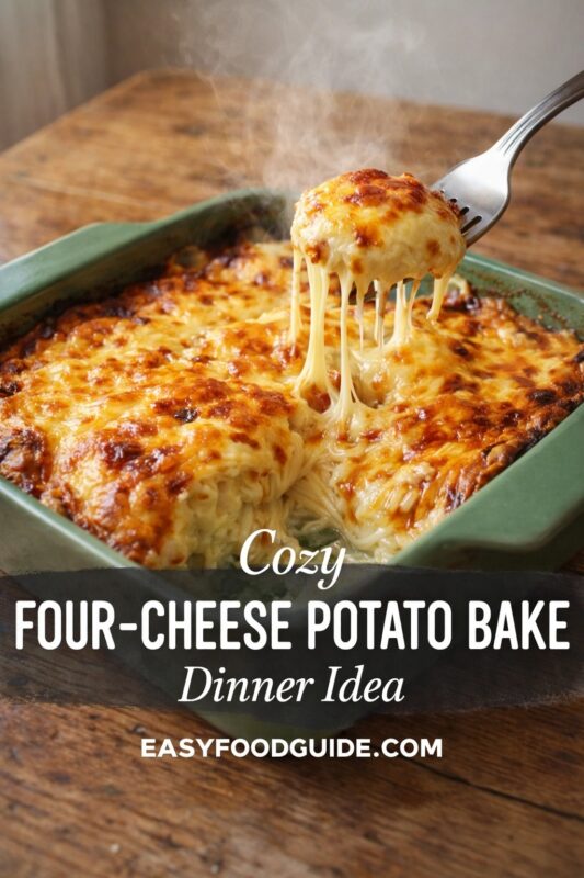 Cozy Four-Cheese Potato Bake Dinner Idea